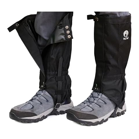 Pike Trail Waterproof Adjustable Leg Gaiters: For Hiking in Mud, Sand, and Snow - Hunting, Mountain Climbing, or Snowshoeing Cover