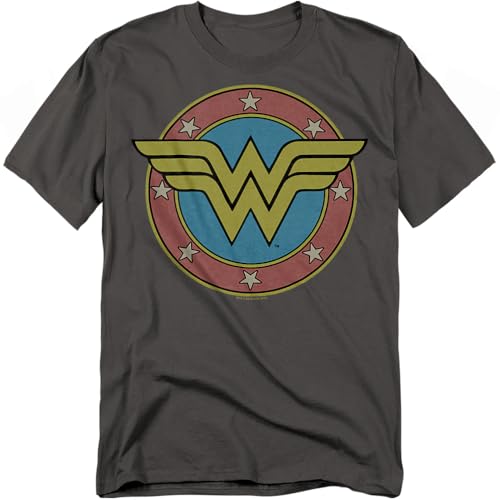 Popfunk Wonder Woman Original Logo Mother's Day Unisex Adult T-Shirt (Small, Charcoal)