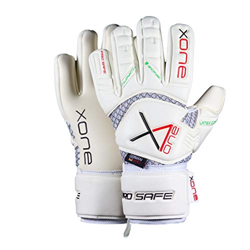 X One PRO Safe Negative Cut - Guantes de portero (talla 7), color blanco