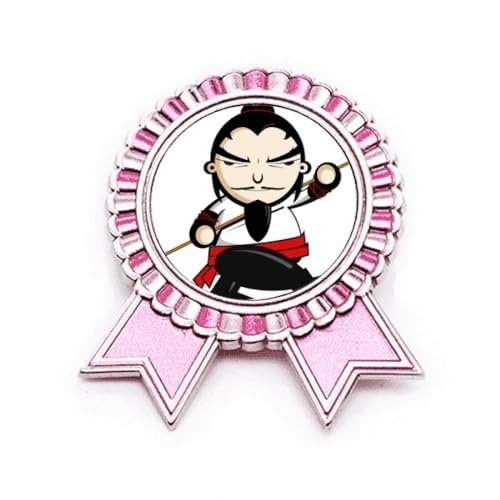 Broche Broderie The Outlaws of Marsh Rose M en Métal d'Art Chinois
