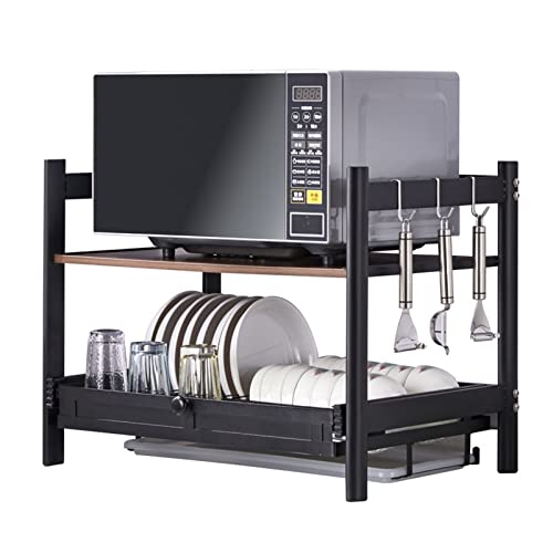 Support micro-ondes extensible pour comptoir de cuisine et rangement de four