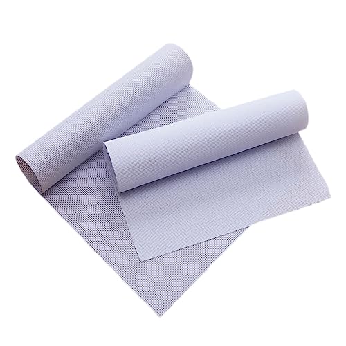 jojofuny 6pcs White Cross Stitch Cloth DIY Embroidery Fabric for Handwork Projects for Cushions Curtains Pillows and Decorative Cloth