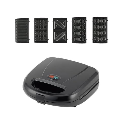 Image of 5 in 1 Sandwich Maker | Grill, Toast & Waffle Maker | 800W Electric Sandwhich Maker with Interchangeable Non-Stick Plates| Automatic Temperature Control (STANDERD) (5 in 1 Sandwich maker)