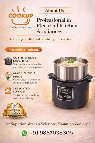 Cookup 1.8 Litres Digital/Multipurpose Electric Rice Cooker | 2 Stainless Steel Cooking Pot | Stainless Steel Steamer | 11Multi Purpose Functions |... - Image 5