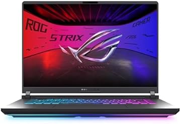 ROG Strix G16 (2025) Gaming Laptop, 16” ROG Nebula Display 16:10 2.5K 240Hz/3ms, NVIDIA® GeForce RTX™ 5060 GPU, Intel® Core™ Ultra 9 Processor 275HX, 16GB DDR5, 1TB SSD, Wi-Fi 7, Wind11 Home