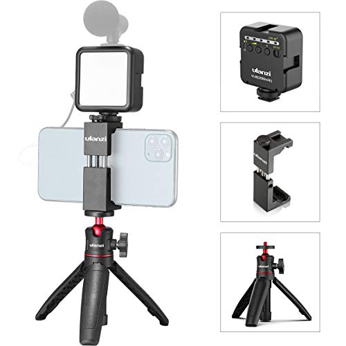ULANZI-Smartphone-Vlogging-Kit-with-Adjustable-Handle-Grip-Mini-Tripod-Dimmable-LED-Light-YouTube-TIK-Tok-Vlogging-Equipment-for-iPhoneAndroid-Smartphone-Video-Kit-ST-02S ULANZI-Smartphone-Vlogging-Kit-with-Adjustable-Handle-Grip-Mini-Tripod-Dimmable-LED-Light-YouTube-TIK-Tok-Vlogging-Equipment-for-iPhoneAndroid-Smartphone-Video-Kit-ST-02S
