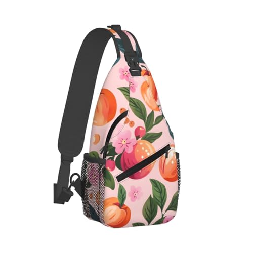 Mochila de Pecho Unisex con Estampado de Duraznos miniatura 2