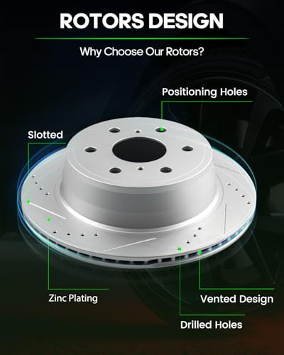 Image of SCITOO Brake Kits Front Rear Brake Rotors Brake Pad:55097;55133;D1092;D1194