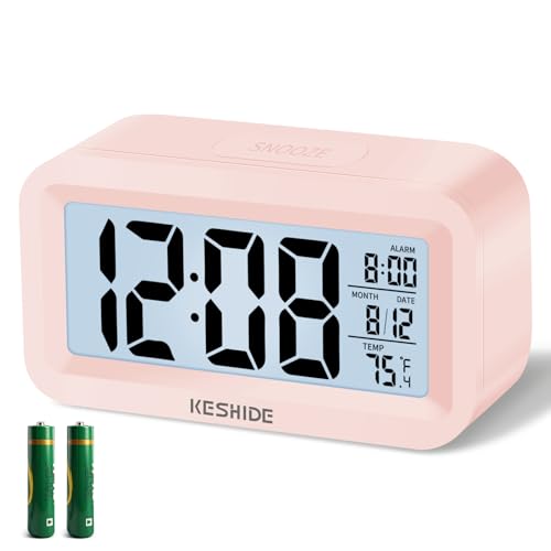 Image of Travel Digital Alarm Clock,Battery Operated with Backlight, Indoor Temperature, Desk Small Clock,Snooze Model,12 /24H Display for Bedrooms Heavy Sleepers Kids Travel Bathroom