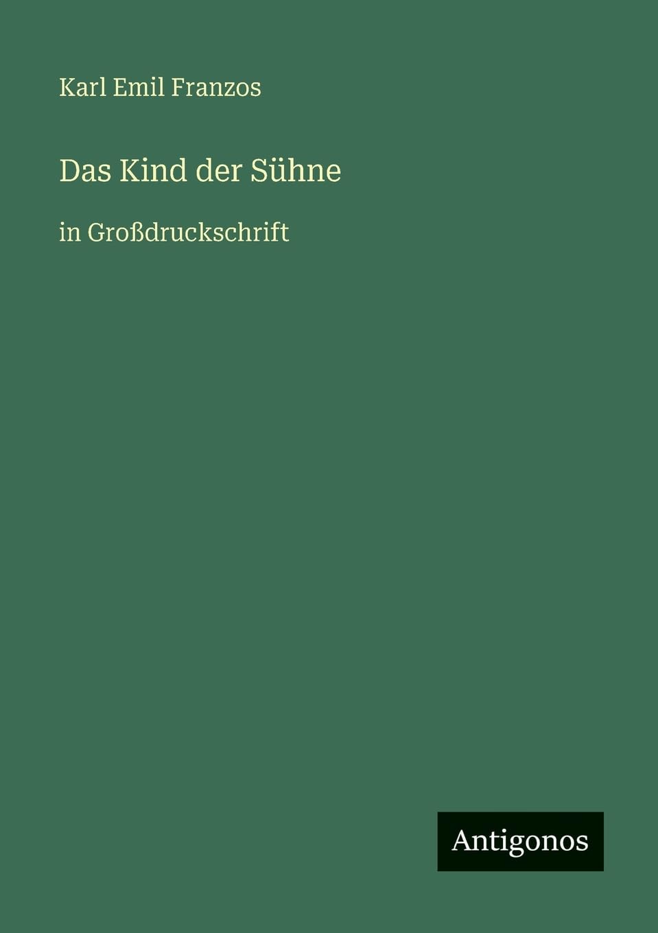 Das Kind der Sühne: in Großdruckschrift