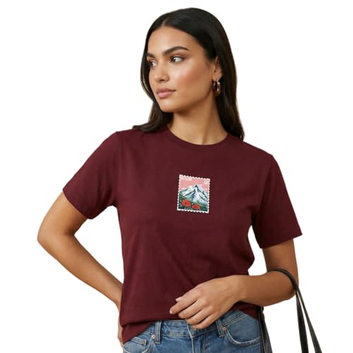 Image of Nobero 100% Cotton T-Shirts for Women Stylish | Regular Fit | Graphic Printed T Shirts for Women 180 GSM Combed Cotton | Crew Neck Half Sleeve