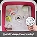 GIMWA Collapsible Wash Basin for Baby Bottles - 2.4 Gallons Portable Dish Basin for RV Camping Sink, Space-Saving Dish Tub For Bottle Washing (Viva Magenta)