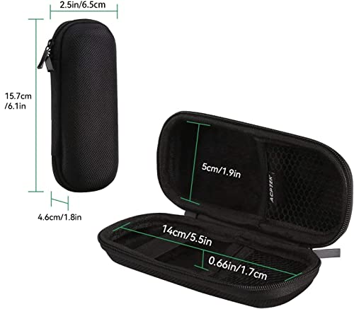 AGPTEK Tragetasche, Reise Tasche Case Hülle Etui, Eva Reißverschluss case für Diktiergerät, 2.4 Zoll MP3 Player, USB Stick, Earphones JBL Tune 110, Sandisk SD Karte, U-Disk, Schwarz