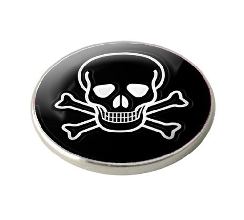 SKULL AND CROSSBONES GOLF BALL MARKER.