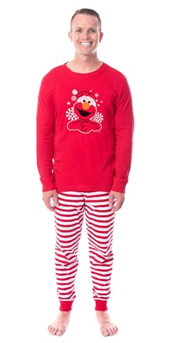 Sesame Street Unisex Family Christmas Santa Elmo Sleep Pajama Set2