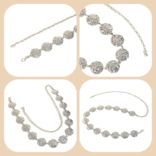 Women Girls Multilayer Metal Belly Waist Chain Butterfly Waistband Belts Body Chain for Dress Jeans Causal4