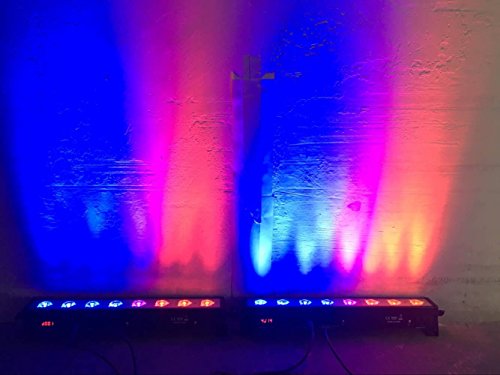 LED Par Bar Stage Light, SENLAN 8 Pieces x 3 W Wall Washer RGB 3-in-1 LED and Full Aluminium House of 7th DMX512 for Disco/Party/Theatre (RGB)