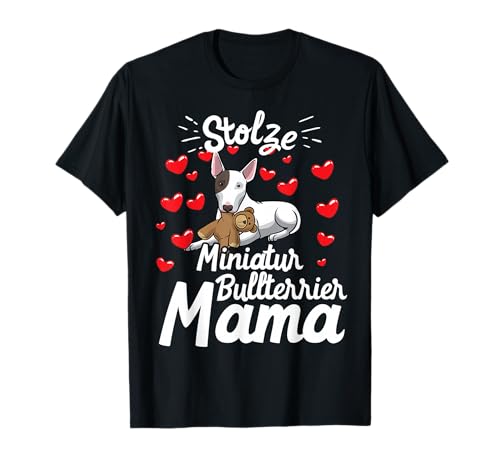 Miniatur Bullterrier Hund mit Kuscheltier T-Shirt Miniatur Bullterrier Hund mit Kuscheltier T-Shirt