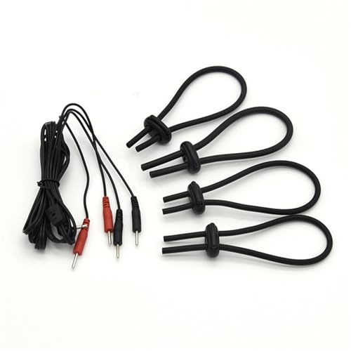 Image of Electric Shock Bondage Training Masturbation Penis Ring Winding Exercise Endurance Trainer Electric Shock Cock Ring Male Bondage Penis Ring