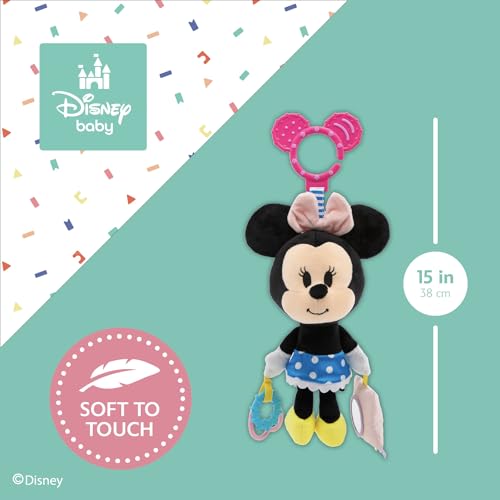 Kids Preferred KP80141 Disney Baby Minnie Mouse On The Go Activity Toy With Teething Rings, Crinkle Sounds, Mirror, And Rattle thumb #4