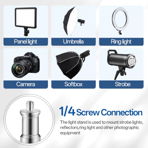 Image of WELLMAKING 12.5ft Light Stand Stainless Steel for Photography Video Studio