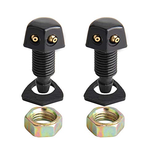 Big-Autoparts BA-10914058A 2 Pcs Front Windshield Washer Nozzle Universal Car Wiper Washer Nozzle Fits thumb #1