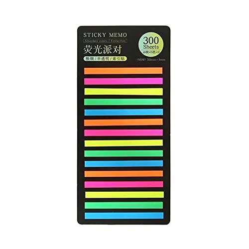 300 個の付箋タブマーカー半透明ページブックマーカー分類ファイルポストステッカーメモ帳付箋-