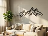 VAILLA Berge Wanddeko, Wandbild aus Holz, Wand deko in 