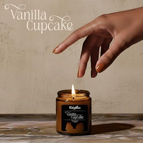 Image of Premium Scented Soy Wax Candle | Luxury Aromatherapy Candle for Home Decor & Relaxation | 200g, 25+ Hours Burn Time, Non-Toxic, Smoke-Free |Stress Relief & Wellness Gift (Vanilla Cupcake)