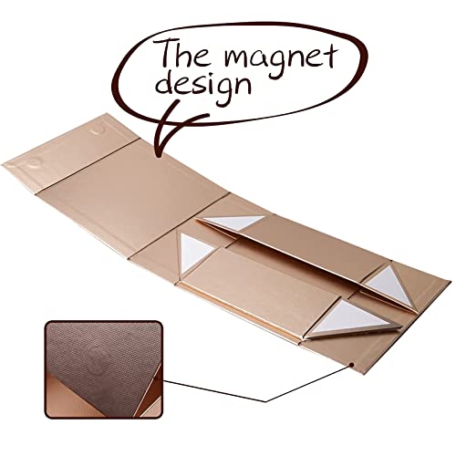 Image of Rsgift Rose Gold Magnetic Empty Gift Box,7.8x7x3.1 Inches Gift Boxes with Lids,Groomsmen Bridesmaids Gifts,Engagements,Bridal Showers,Valentine's Day,Thanksgiving Day,Christmas Gift Boxes