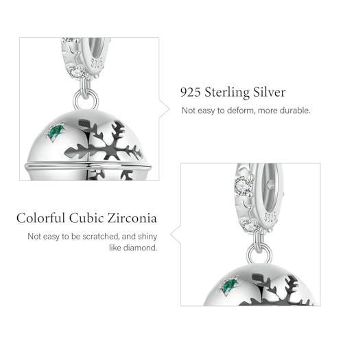 Image of GNOCE Christmas Charm Sterling Silver Pendant Bead