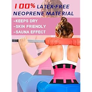 KOOCHY Waist Trainer for Women Waist Trimmer Back Support Belt Sweat Wrap for Weight Loss Workout Fitness Gym Sport