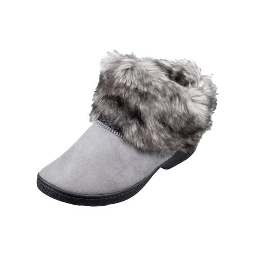 isotoner Women's Recycled Microsuede Mallory Boot Slipper, with Memory Foam, ...