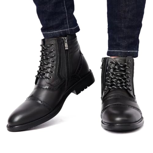 Image of Arkbird Mens Chelsea Boots, Stylish and Comfort Leather Chukka Ankle Boots with Zipper