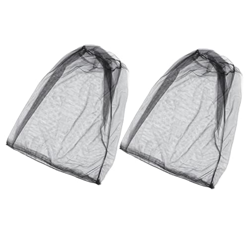 YARNOW 2 Piezas Capucha Mosquitera Ciervo Fuera Sombrero De Apicultor Red De Cabeza Tapas De Prevención Sombreros De Red Cubierta De Malla para La Cara Protector De Cabeza Poliéster Black
