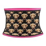 Entrenador de cintura de entrenamiento para mujer para la parte inferior de la grasa del vientre, banda de sudor realista con estampado de vaca para pérdida de peso en el estómago