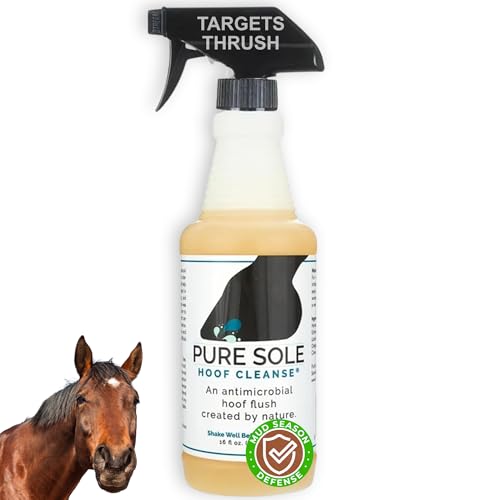 Pure Sole Thrush Treatment Spray for Horses Non-Stinging Hoof Cleanser Hoof Cleanse | Supports Frog and White Line Health | Can Use Daily 16 oz.