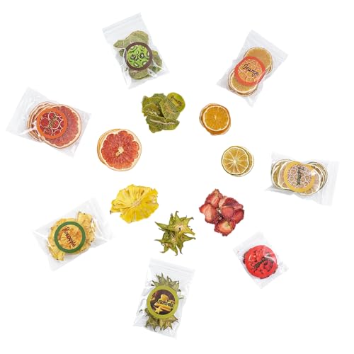 natural dried fruit kit for diy crafts - 7 packs perfect for soap making candle making resin jewelry bath bombs and nail art - includes grapefruit strawberry kiwi orange pineapple lime starfruit