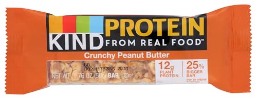 Image of KIND Protein Bar, Crunchy Peanut Butter, Gluten Free, 12g Protein, 1.76 Ounce Bar Sample | bike-handlebars