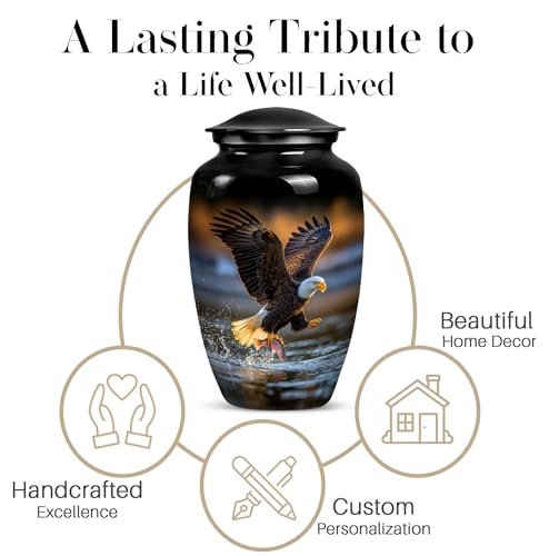 Image of Eagle Urns for Human Ashes -Funeral Cremation Urns for Ashes for Women