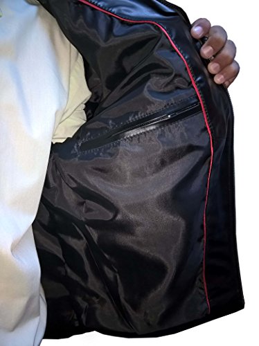 Replica Style Red Hood Men's Faux Leather Jacket3