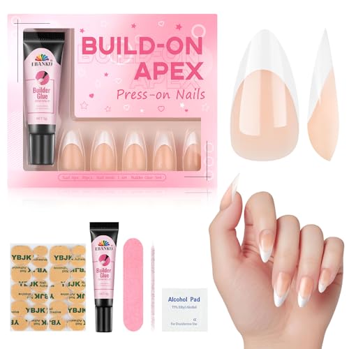 EBANKU French Tip Press on Nail, 30 pezzi preformati con