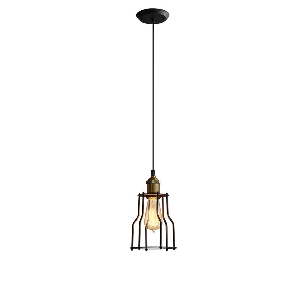 Lustre cage vintage E27 suspension industrielle pour rénover un éclairage de bar