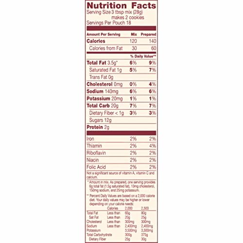 Image of Betty Crocker, Peanut Butter Cookie Mix, 17.5oz Pouch (Pack of 6)