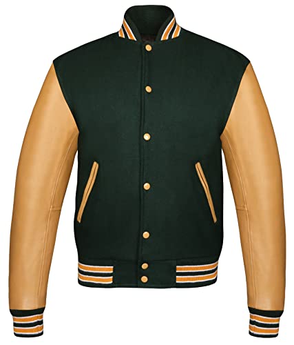 Image of Brutul Bee Original Leather Varsity Letterman Jackets Wool & Leather Original American Style Varsity Jackets