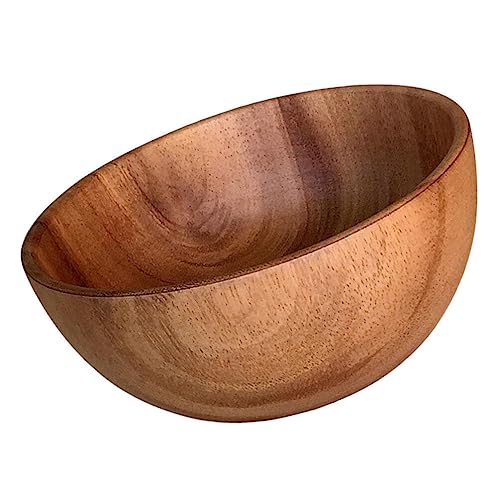 サラダボウル 木製 食器 お椀 汁椀 味噌汁 天然木 木目 直径11×高さ6cm 割れにくい 食洗機対応 多用途 家庭用 業務用