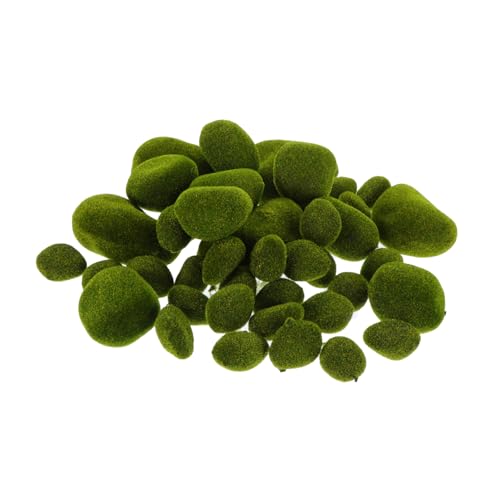 Cabilock Garden Stones Moss Outdoor Decorative Moss Stones Simulated Mossy Decor