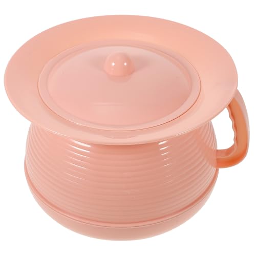Orinal portátil para adultos Yardwe con tapa y asa de plástico PP en color azul