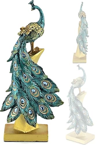 Estatua de Pavo Real Bellaa 13 Pulgadas miniatura 4