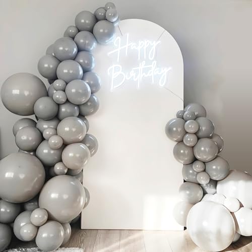 Image of Gray Balloons 12 inch, Grey Latex 50pcs Party Balloons